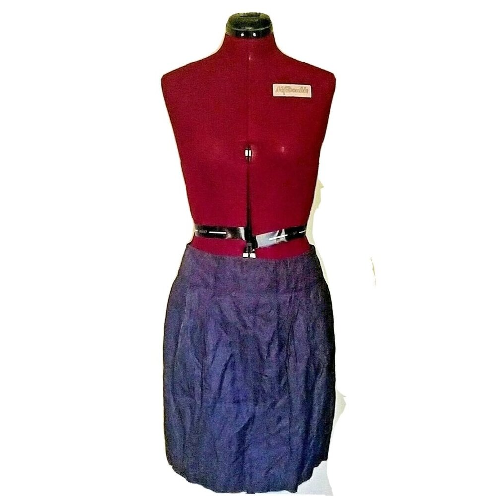 Banana Republic Skirt Gray Women Belt Loops Lined Side Zipper Pockets Size 6